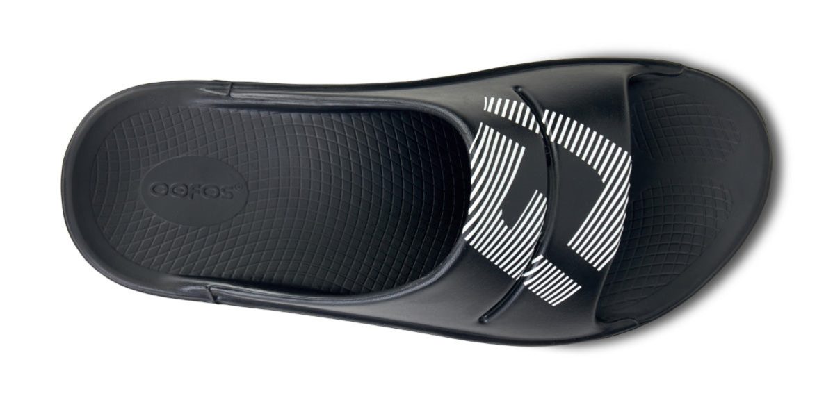 FJ X OOFOS Men's OOahh Sport Slide Sandal - Black - Image 6