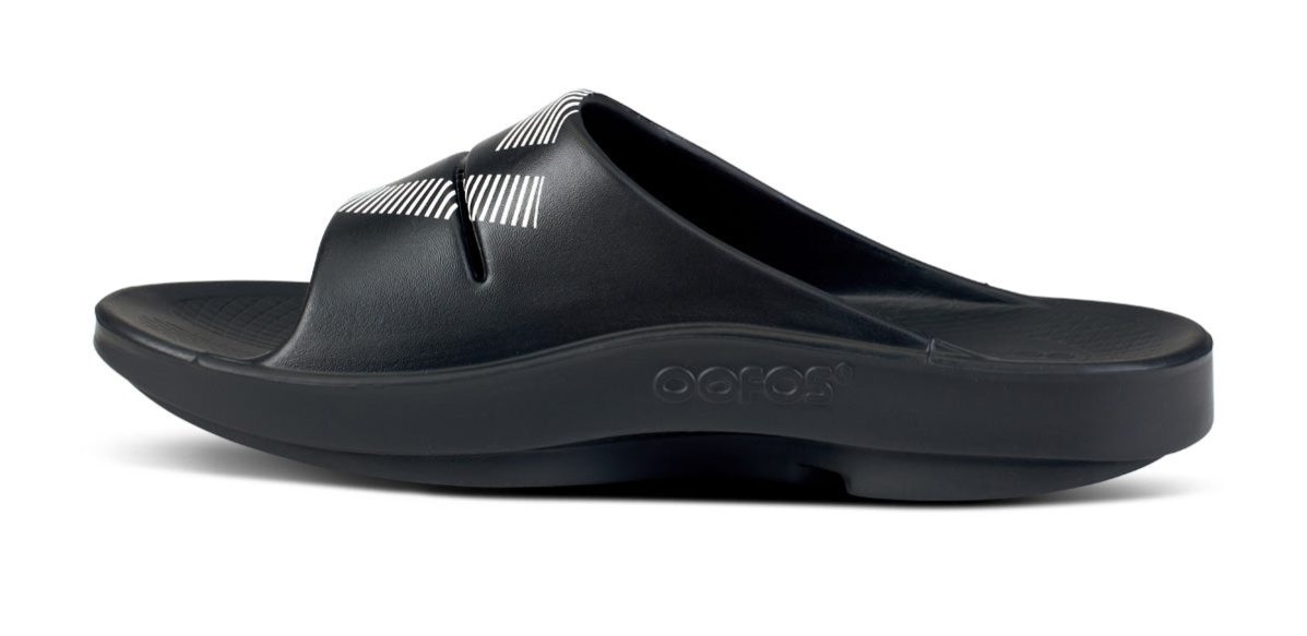 FJ X OOFOS Men's OOahh Sport Slide Sandal - Black - Image 4